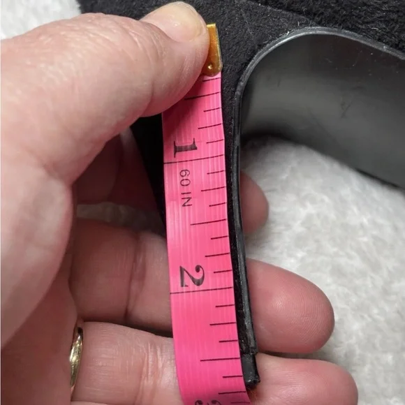 Elegant Faux Suede Black Heeled Boots - Picture 7 of 7